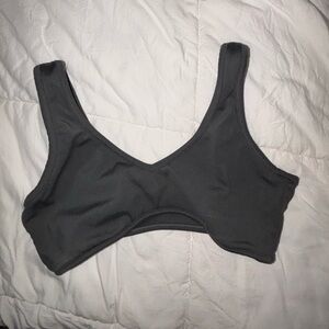 Crop Shop Boutique Sports Bra Grey